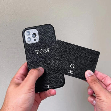 Personalized Leather iPhone 14 Plus Case Personalized Leather iPhone 14 Plus Case